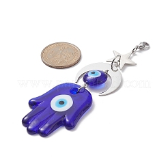 Handmade Evil Eye Lampwork Pendants Decorations&nbsp;HJEW-JM01008