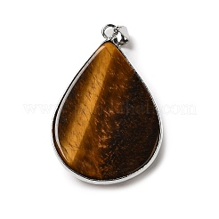 Natural Tiger Eye Pendants&nbsp;G-R486-03P-C
