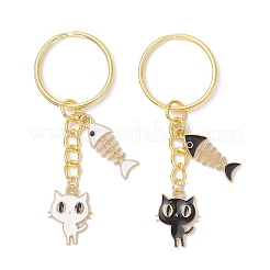 2Pcs Alloy Enamel Pendant Keychains&nbsp;KEYC-JKC01282