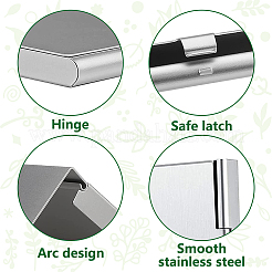 Stainless Steel Credit Card Case Holders&nbsp;OFST-WH0004-005