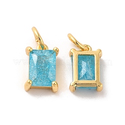 Real 18K Gold Plated Brass Micro Pave Cubic Zirconia Pendants&nbsp;KK-M243-08G-04