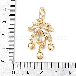 Brass Micro Pave Cubic Zirconia Pendants Bails&nbsp;KK-H524-01G-02