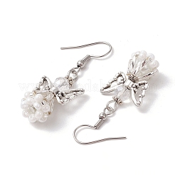 Angel Handmade Glass Seed Beads Dangle Earrings for Women&nbsp;EJEW-MZ00394