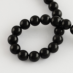 Natural Black Onyx Round Bead Strands&nbsp;X-G-R198-4mm
