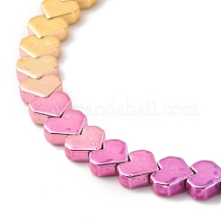 Synthetic Hematite Heart Beaded Stretch Bracelet&nbsp;BJEW-JB07721-02