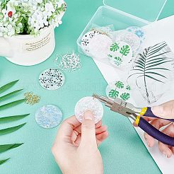 DIY Cellulose Acetate(Resin) Earring Making Kits&nbsp;DIY-FH0001-74