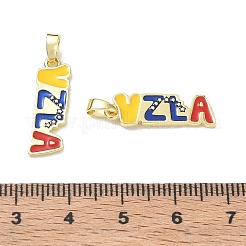 Brass Enamel Pendants&nbsp;KK-CBA6305-04G