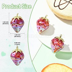 2Pcs Electroplate Resin Pendants&nbsp;RESI-CJC0817-001G