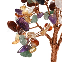 Christmas Natural Gemstone Chips Tree Decorations&nbsp;DJEW-K028-02E