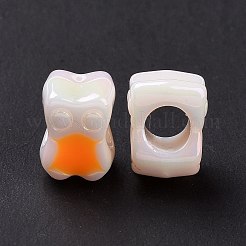 UV Plating Rainbow Iridescent Acrylic European Beads&nbsp;SACR-E009-39