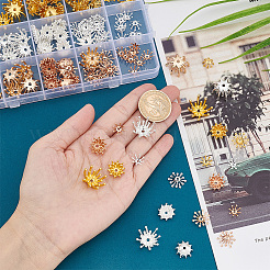 120Pcs 12 Style Brass Bead Caps&nbsp;KK-PH0004-93