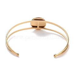 Ion Plating(IP) 304 Stainless Steel Bracelets Setting Making&nbsp;BJEW-B090-03B-G