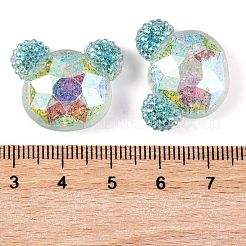 Transparent Epoxy Resin Bear Head Decoden Cabochons&nbsp;CRES-M034-03C