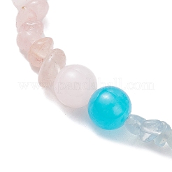 3Pcs 3 Styles Baking Paint Imitation Jade Glass Round Beaded Stretch Bracelets for Women&nbsp;BJEW-JB12158
