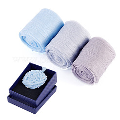 3 Rolls 3 Colors Wrinkle Polyester Ribbon&nbsp;OCOR-TA0002-98A