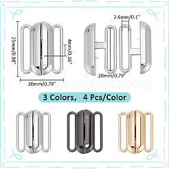 12Pcs 3 Colors Alloy Bikini Clips&nbsp;FIND-PH0018-50