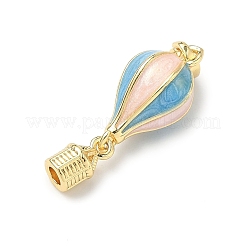 Brass Enamel Hot Air Balloon Pendants&nbsp;KK-H254-01G-02