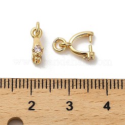 Brass Micro Pave Cubic Zirconia Cup Pearl Peg Bails Pin Pendants&nbsp;KK-S397-06B