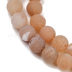 Natural Druzy Agate Beads Strands&nbsp;G-NH0024-A06-8mm