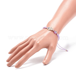 Adjustable Nylon Thread Cord Braided Beaded Bracelets&nbsp;BJEW-JB08741-01