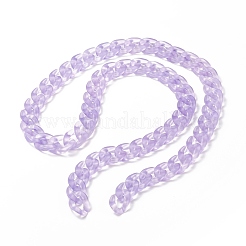 Transparent Acrylic Handmade Curb Chain&nbsp;AJEW-JB00544-10