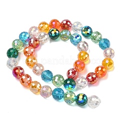 Electroplate Transparent Glass Beads Strands&nbsp;EGLA-K015-16