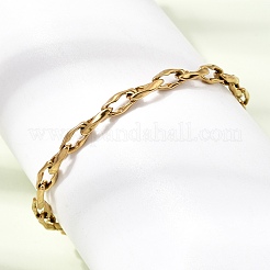 4.5MM 304 Stainless Steel Twisted Oval Link Chain Bracelets for Man and Women&nbsp;SA-CBAB767-17B-G