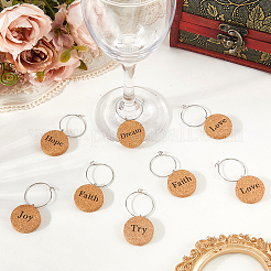 18Pcs Cork Wine Glass Charms&nbsp;AJEW-CN0004-95