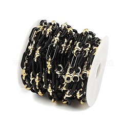 Rack Plating Acrylic & CCB Plastic Chain&nbsp;CHAC-H001-01G