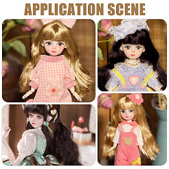 2Pcs 2 Colors Imitated Mohair Long Straight Doll Wig Hair&nbsp;DOLL-GL0001-06