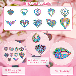 20Pcs 10 Style Alloy Pendants&nbsp;FIND-PH0007-28