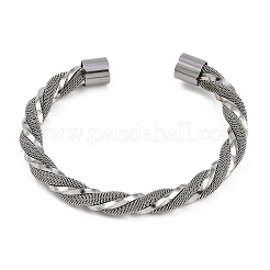 304 Stainless Steel Cuff Bangles for Women&nbsp;STAS-M023-18D