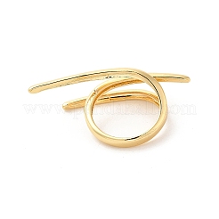 Brass Wire Open Cuff Rings&nbsp;RJEW-P098-04G
