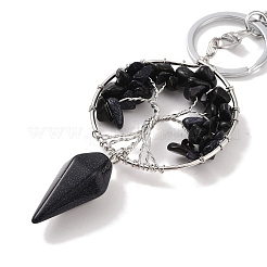 Natural & Synthetic Gemstone Keychain&nbsp;KEYC-K022-01P