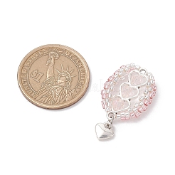 Glass Seed Beaded Hot Air Balloon Pendants&nbsp;PALLOY-MZ00662-02