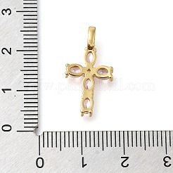 Brass Pave Clear Cubic Zirconia Pendants&nbsp;KK-M101-01G-02