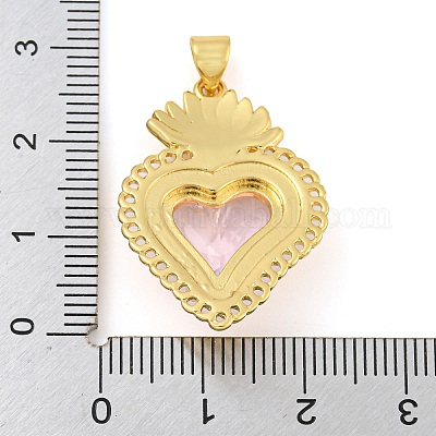 Rack Plating Brass Pendants&nbsp;ZIRC-L100-163G-02-1