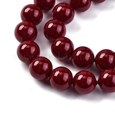Baking Paint Glass Beads&nbsp;GLAA-Z010-01F-1