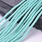 Handmade Polymer Clay Beads, Disc/Flat Round, Heishi Beads, Aquamarine, 4x1mm, Hole: 1mm, about 380~400pcs/strand, 17.7 inch