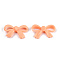 Opaque Acrylic Beads, Bowknot, Light Salmon, 18x30x5.5mm, Hole: 1.6mm, about 600pcs/500g