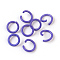 Spray Painted Iron Open Jump Rings, Round, Mauve, 17 Gauge, 8~8.5x1.2mm, Inner Diameter: 5~6mm