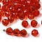 K9 Glass, Imitation Austrian Crystal Beads, Grade AAA, Faceted, Round, Red, 6mm, Hole: 0.7~0.9mm