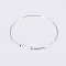 Brass Torque Bangles, Cuff Bangles, Platinum, 0.25cm, Inner Diameter: 2-3/8 inch(6.15cm)