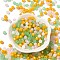 Glass Beads, Faceted, Rondelle, Green Yellow, 6x5mm, Hole: 1mm, about 280pcs/60g