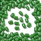 Opaque Imitation Jade Glass Beads, Column, Green, 6x4mm, Hole: 1mm, 2647pcs/pound