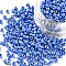 8/0 Glass Seed Beads, Opaque Colors Lustered, Round, Cornflower Blue, 3mm, Hole: 1mm, about 10000pcs/pound