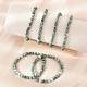 Natural Green Spot Jasper Bead Stretch Bracelets&nbsp;BJEW-K212-A-017-5
