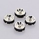 Brass Rhinestone Spacer Beads&nbsp;RB-A014-Z6mm-02S-NF-1