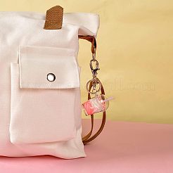 DIY 16pcs Milky Tea Themed Keychains Kits&nbsp;DIY-OC0005-62
