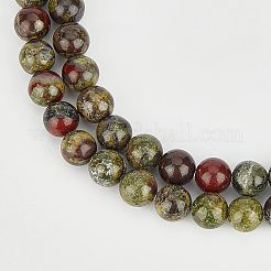 Natural Dragon Blood Jasper Bead Strands&nbsp;G-OC0001-18-6mm